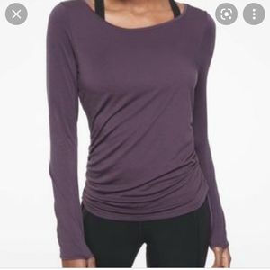 Athleta NWT Encore Cinched Top, XS, Purple